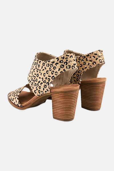 Toms Women Majorca Cutout Animal Print Zipper Up Sandals, Tan