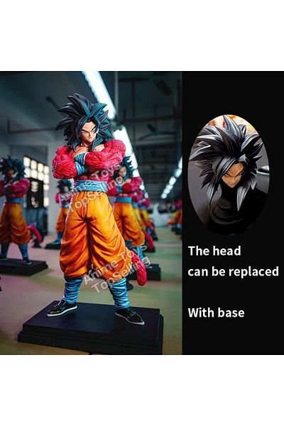 BANDAI 32cm-Goku Anime Dragon Ball Figure Super Saiyan 4 Son Goku Statue PVC Collection Model Toys Gifts
