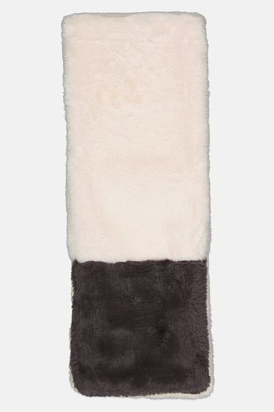 Body Glove Women Two-tone Faux Fur Scarves 110 X 22 Cm, Ivory
