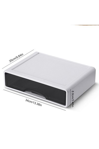 Choice CD543-2C Desktop Storage Letter Plastic Gray Box Small Items Storage Document Tray Home Office Drawe