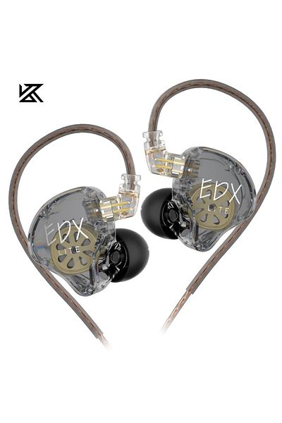 KZ Gray NO MIC KZ EDX Lite HIFI Earphones Dynamic Driver In Ear Stereo Bass Music Earbuds Gaming Sports