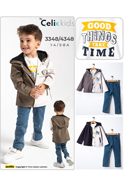 tinytrends Baby Boy & Kids Set of 3 Angel Holiday Suit with Jeans Pants 1-8 Years