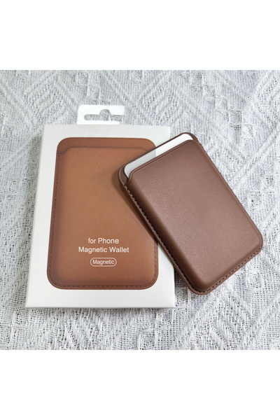 Choice محفظة جلدية ماج سيف باللون البني الداكن لهواتف أبل آيفون 16 12 13 14 15 17 برو ماكس بلس مع بطاقة مغناطيسية