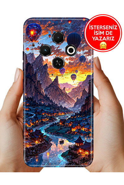 TECNO Spark 30C Kılıf TPU Resimli Silikon Kapadokya Art