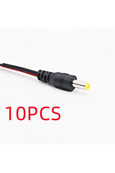 HONGPOE DC male x10PCS 10pcs 5.5*2.1 mm Male Female Plug 12V Dc Power Pigtail Cable Jack for Cctv Camera Con