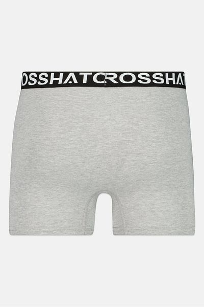 Crosshatch Men 5 Pieces Brand Logo Boxer Briefs, Grey