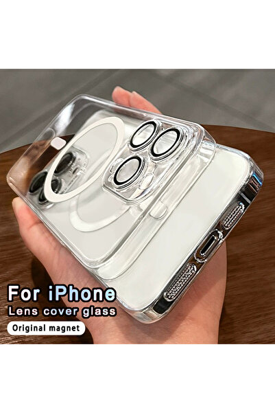 Choice جراب مغناطيسي أصلي من ماج سيف لهاتف أبل 15 برو، جراب شفاف لهاتف آيفون ...