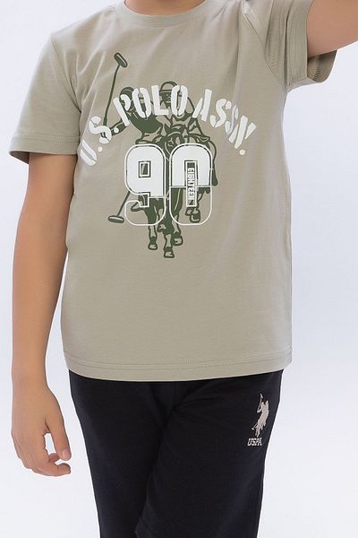 U.S. Polo Assn. U.S. Polo Assn. Boy's Cream Bermuda Set