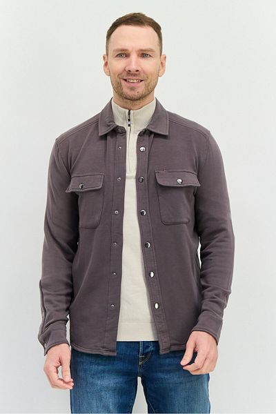 Feat Men Solid Hybrid Jacket Shirt, Grey