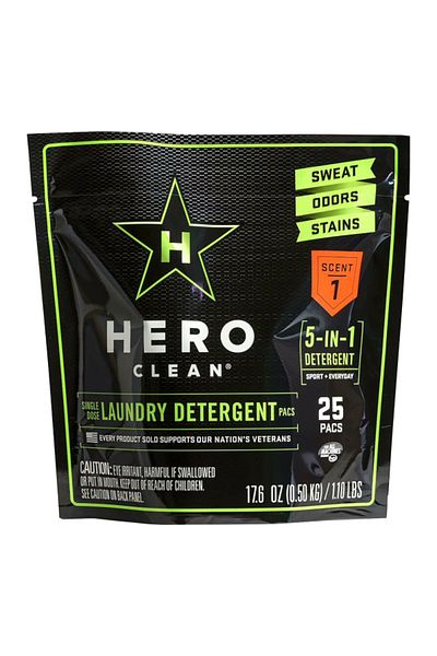 Hero Clean 25-Piece High Efficiency Juniper Scent 5-in-1 Laundry Detergent Pods