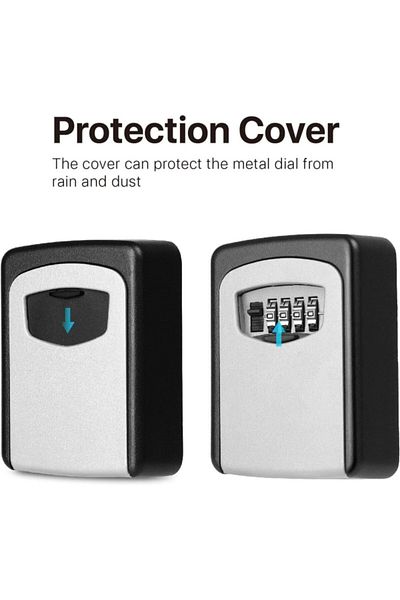 Tactix Durable Solid Cast Iron 4-Digit Code Access Key Safe Box with Code