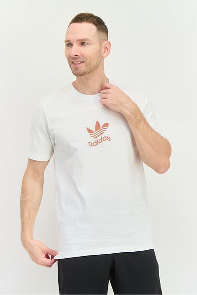 adidas Men Sportswear Fit Short Sleeves Outdoor T-Shirt, White