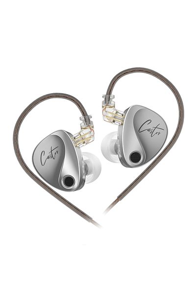 KZ Silver NO MIC Castor Bass HiFi Earphone Dual Dynamic Driver Wired Harman Tuning Noise Isolating I