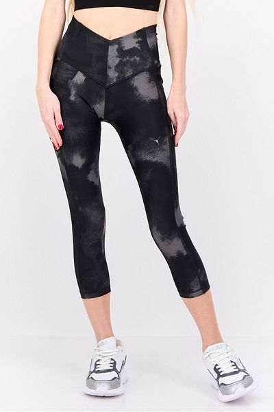 Puma Women Tight Fit Brand Logo 3/4 Outdoor Crop Legging, Black Combo