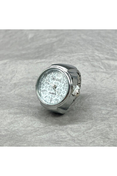 Choice خاتم ساعة إصبع من الفولاذ الأبيض الأكثر مبيعًا بحركة إبداعية وإكسسوارا...