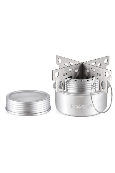 Choice موقد كحول صغير من سبائك الألومنيوم من LIXADA بدون حامل متقاطع مع غطاء ...