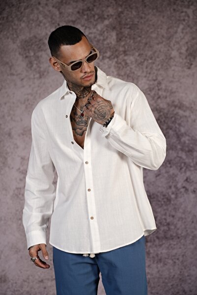 Butik TREND BİZ 100% бавовняна лікра, льняна тканина, прямий крій, чоловіча сорочка