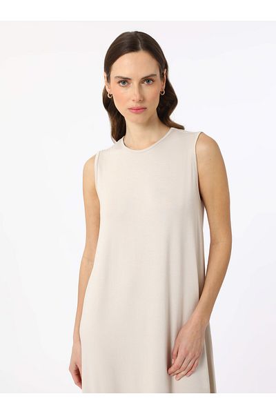 Benin Beige Viscose Sleeveless Inner Dress - Benin