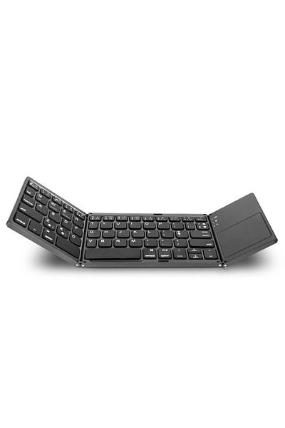 Choice Black Foldable Wireless Keyboard Ultra Slim Touchpad Bluetooth Keyboard Rechargeable Folding Keyboar