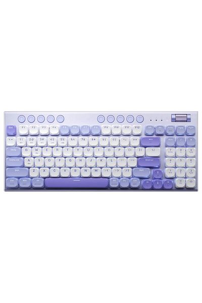 Choice لوحة مفاتيح ميكانيكية لاسلكية Thunderobot K96 من Red Axis Water Wisteria، ذات تصميم منخفض الارتفاع، مع لوحة مفاتيح إنتاجية