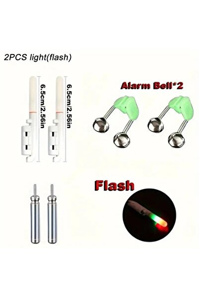 Choice طقم فلاش مكون من قطعتين من مصابيح LED CR425 لقضيب الصيد + قطعتين من جر...