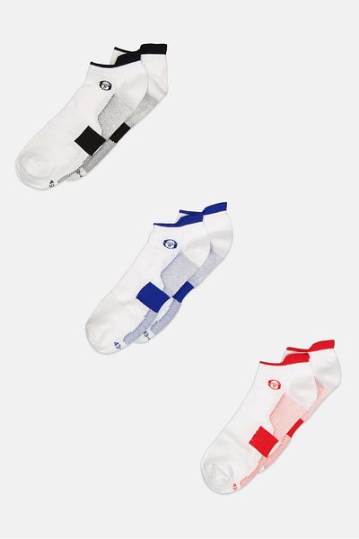 Sergio Tacchini Men 3 Paires Brand Logo Crew Socks, White