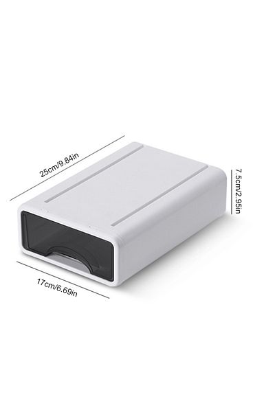 Choice CD543-1C Desktop Storage Letter Plastic Gray Box Small Items Storage Document Tray Home Office Drawe