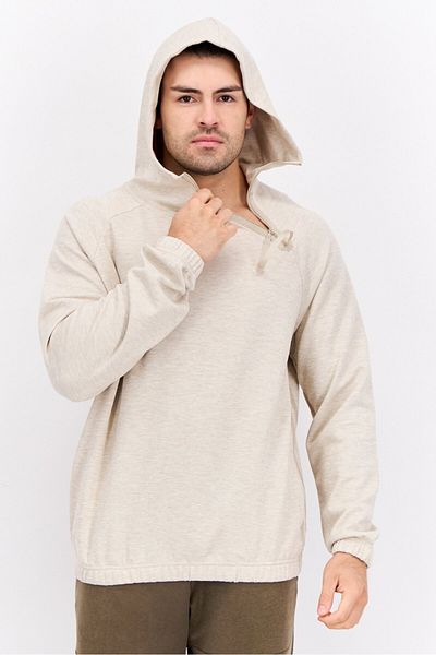 adidas Men Sportswear Fit Long Sleeves Outdoor Sweatshirt, Beige