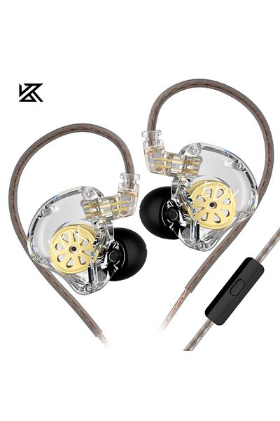 KZ Clear MIC KZ EDX Lite HIFI Earphones Dynamic Driver In Ear Stereo Bass Music Earbuds Gaming Sports H
