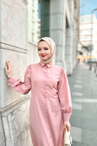 Gizce Belur Powder Dress