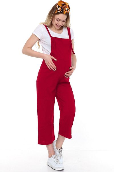 Luvmabelly Myra6107 - Claret Red Maternity Salopet