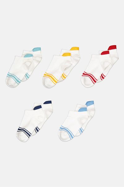 RBX Kids Boy 5 Pairs Stripe Ankle Socks, Multicolor