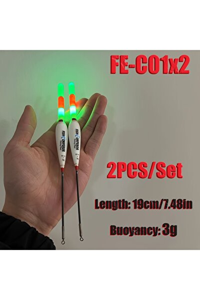 Choice FE-01Cx2 عوامة إلكترونية كبيرة لصيد الأسماك ليلاً مع طفو LED مضيء من C...