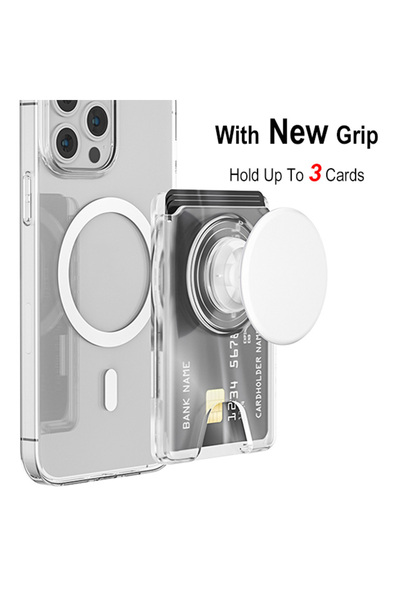 Choice Transparent White Grippopso Universal Magnetic Wallet With Expanding P...
