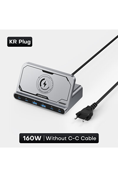 Choice كوريا قابس ASOMETECH 160 واط محطة شحن USB لاسلكية 7 في 1 65 واط 45 واط...