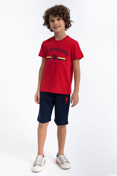 U.S. Polo Assn. U.S. Polo Assn. Boy's Red Bermuda Suit