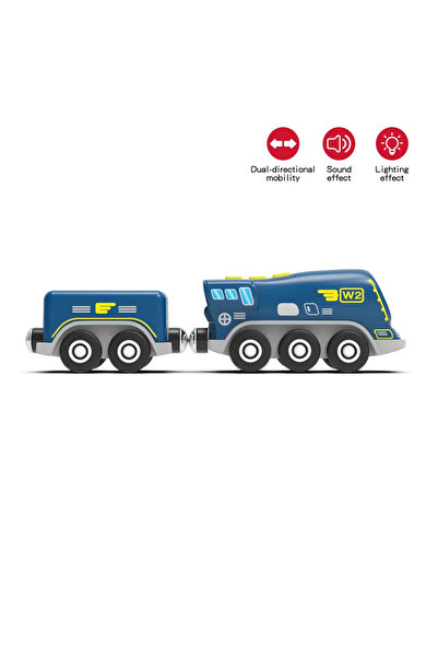 choice2 قطار كهربائي مغناطيسي للأطفال من بلو ترين، مسار خشبي، سكة حديد مصبوبة