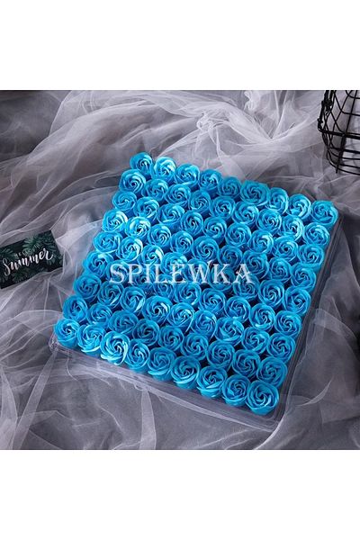 Choice blue DIY Gift Box Decoration - Three-Layer Rose Artificial Flowers without Base 25pcs/lot