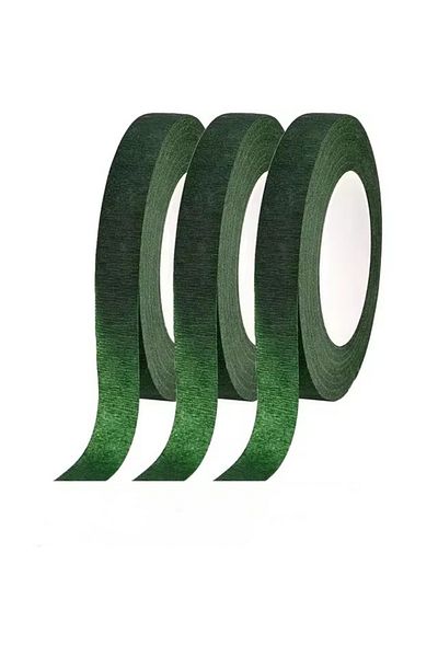 Choice 3 Rolls Bouquet Floral Stem Tape DIY Artificial Flowers Bouquets Tape Self-adhesive Wrapping Green T