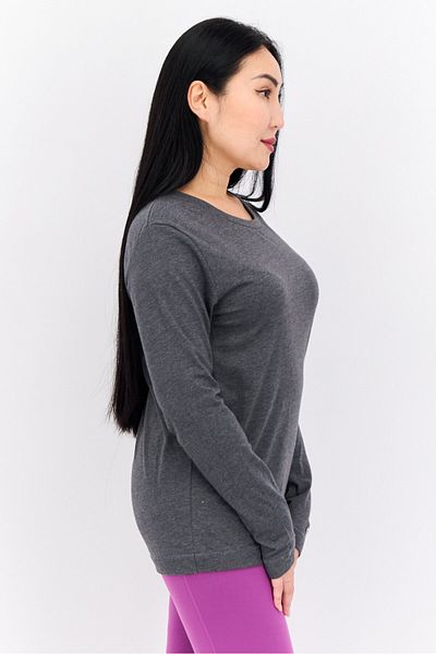 Champion Women Sportswear Fit Long Sleeves Outdoor Top, Charcoal
