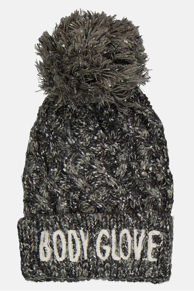 Body Glove Women Brand Logo Beanie Cap, Grey Combo