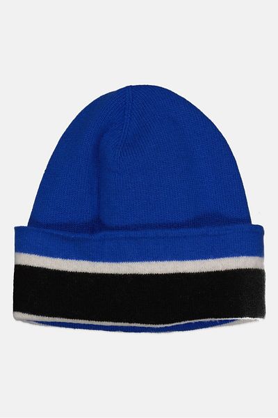 Emporio Armani Men Textured Beanie, Blue Combo