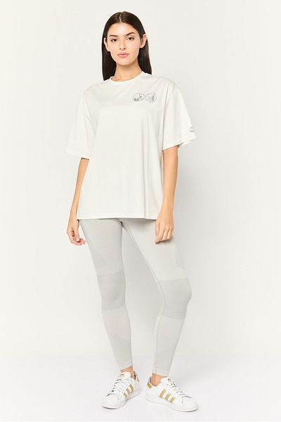 Steve Madden Women Crew Neck Short Sleeves Graphic Print T-shirt, White
