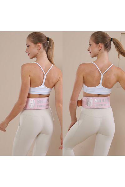 Choice M Pink 10CM Width WorthWhile Gym Fitness Buckle Weightlifting Belt Waist Belts for Squats Dumbbell T