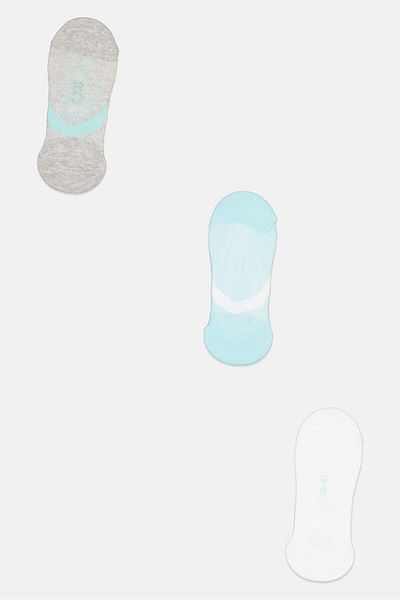 Sergio Tacchini Women 3 Pairs Graphic Print Invisible Socks, Multicolor