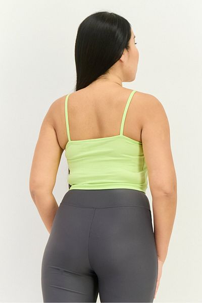 adidas Women Sportswear Fit Outdoot Crop Top, Lime Green