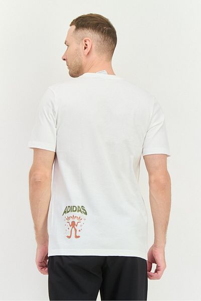 adidas Men Sportswear Fit Short Sleeves Outdoor T-Shirt, White