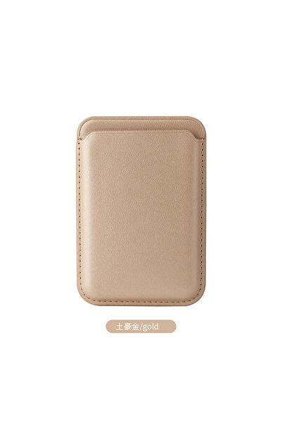 Choice حامل بطاقات محفظة جلدية مغناطيسية باللون الذهبي من Macsafe حامل هاتف M...