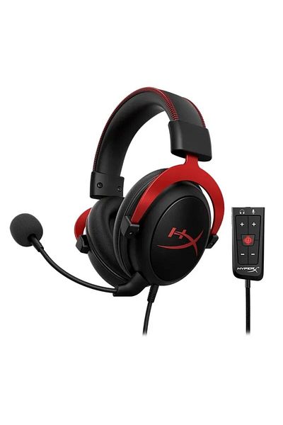 Choice سماعة رأس سلكية للألعاب HyperX Cloud 2 II باللون الأسود والأحمر مع ميكروفون HiFi 7.1 Surround Sound