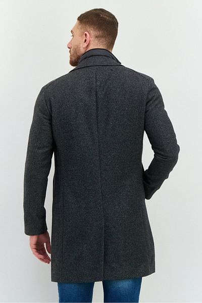 BOSS Men Textured Trench Coat, Charcoal